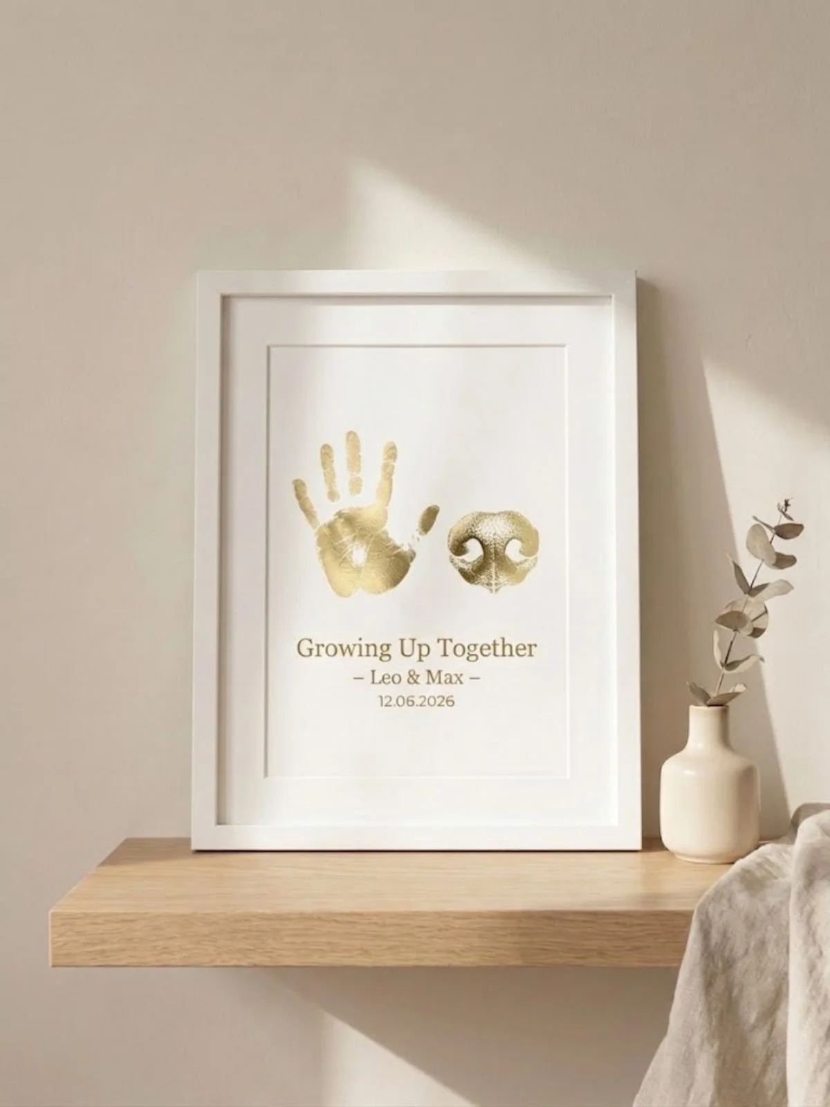Baby + Pet Personalised Foil Print Artwork