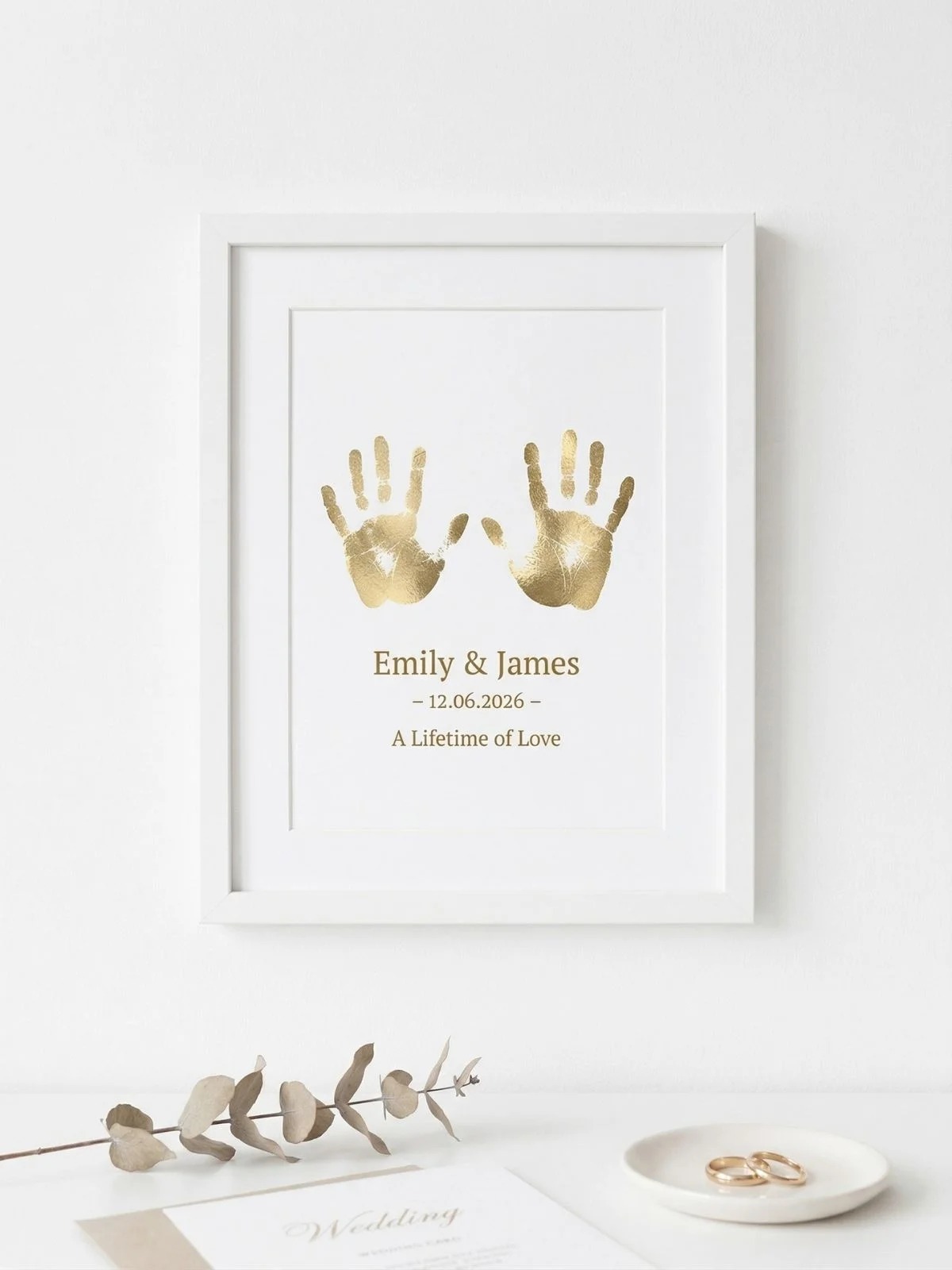 Couple Handprint Foil Frame