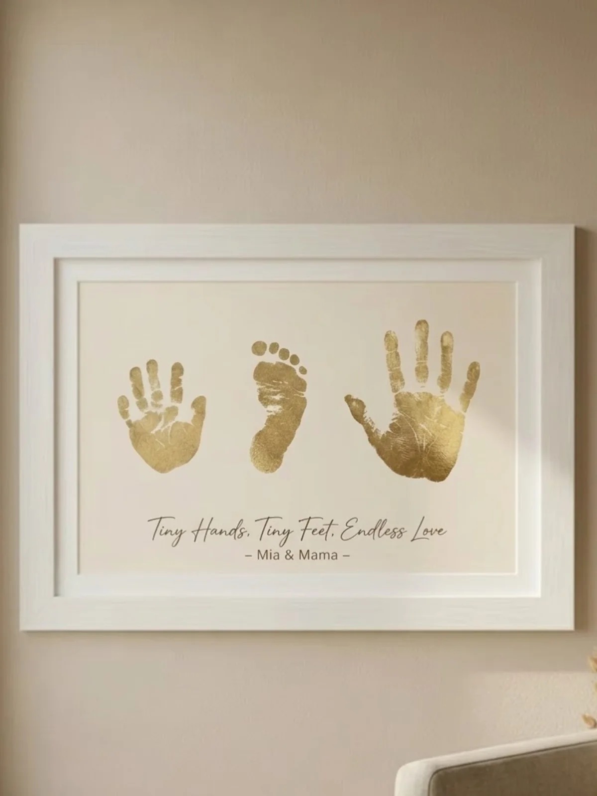 Parent + Baby + Pet Family Print Foil Artwork