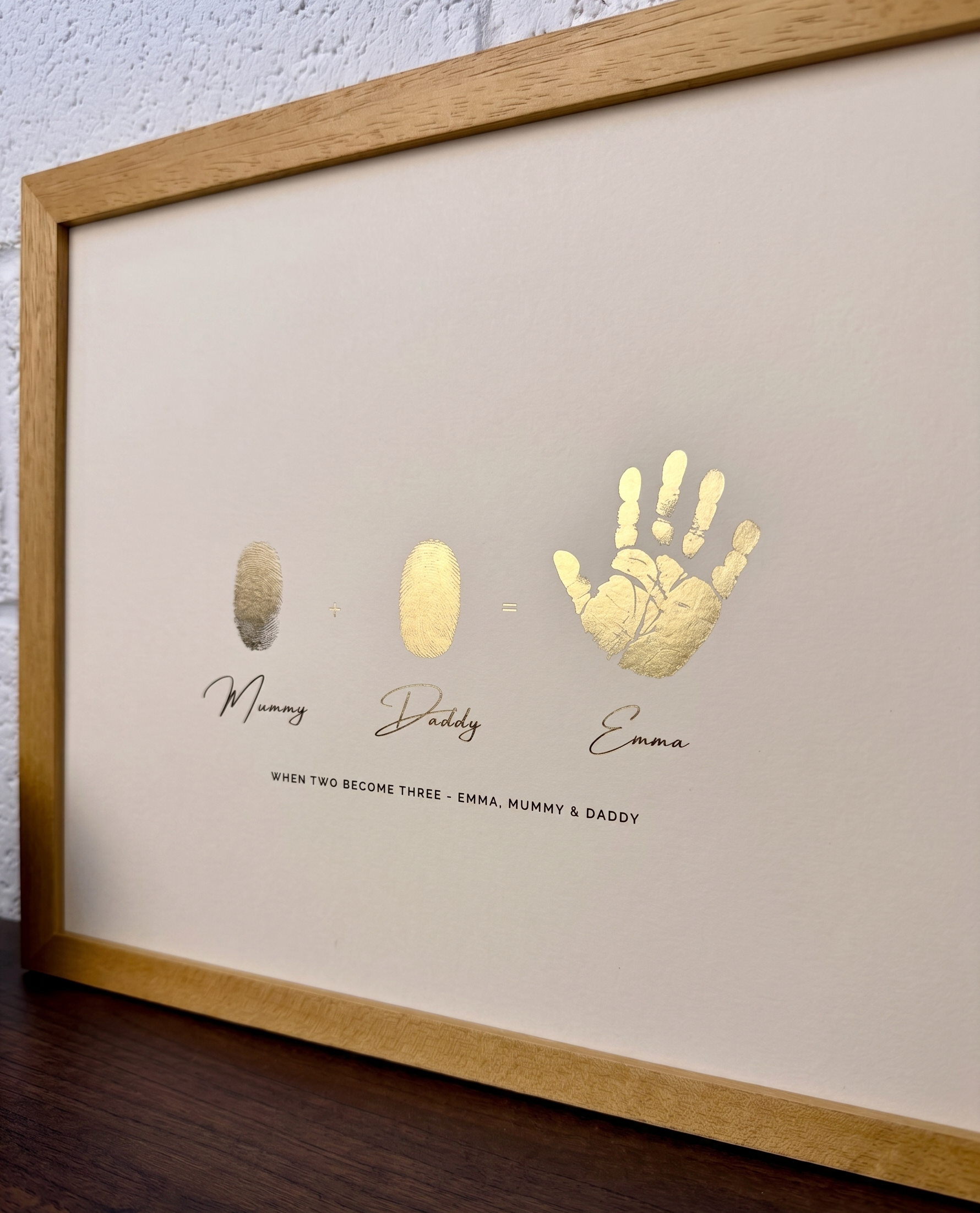 Mum Dad Fingerprint Baby Print Artwork